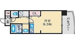 サンロワール江坂 ワンルームの間取図画像