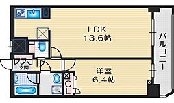 アーバネックス豊中桜塚 1LDKの間取図画像