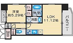 PREGIO吹田 1LDKの間取図画像