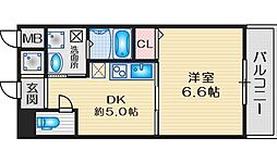 第12関根マンション 1DKの間取図画像