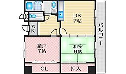 カルム千昇 1SDKの間取図画像