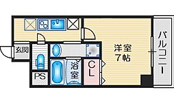 La・vie江坂EAST 1Kの間取図画像