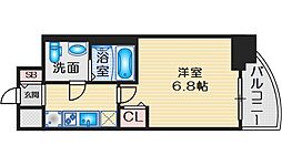 セレニテ江坂グランデ 1Kの間取図画像