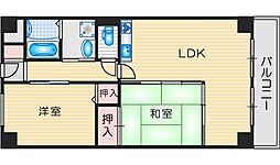 カクタスパークハイツ 2LDKの間取図画像