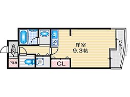 サンロワール江坂 1Kの間取図画像