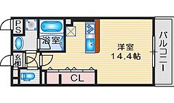 ラフィーヌフジ ワンルームの間取図画像