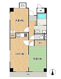 エトワール 2LDKの間取図画像