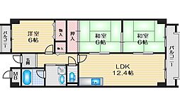 ジョイフルライフ泉丘 3LDKの間取図画像