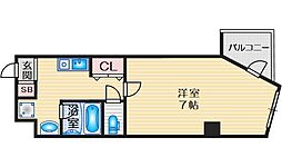 ハイムミニヨン2 1Kの間取図画像