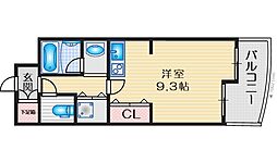 サンロワール江坂 ワンルームの間取図画像