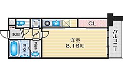 フォレステージュ江坂公園 ワンルームの間取図画像