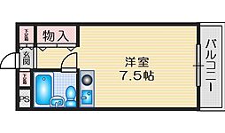 エスポワールミヤビ ワンルームの間取図画像