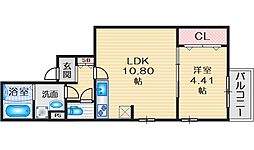 ソフィアウエスト 1LDKの間取図画像