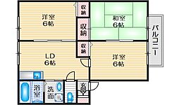 フラワーガーデン 3DKの間取図画像