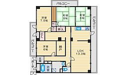 ラソフェリス千里桃山台 4LDKの間取図画像