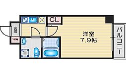 SERENiTE江坂四番館 1Kの間取図画像
