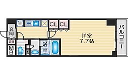 ザ・パークハビオ江坂公園 1Kの間取図画像
