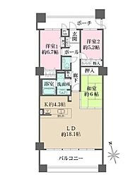 ファミールハイツ緑地公園 3LDKの間取図画像