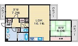 アーバンパーク緑地公園 2LDKの間取図画像