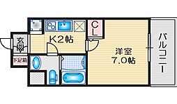 ドゥーエ江坂3 1Kの間取図画像