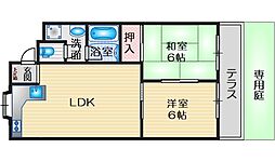 MJBハイツ 2LDKの間取図画像