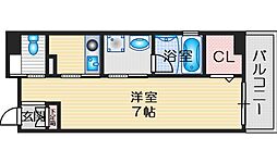 ル・ソレイユ千里山 1Kの間取図画像