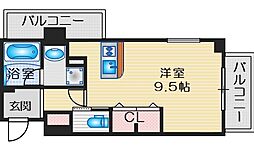 KDXレジデンス豊中南 1Kの間取図画像