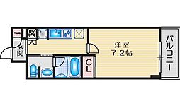 ルナコート江坂 1Kの間取図画像