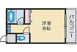 マンションコメット 1Kの間取図画像