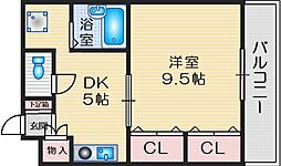 エタニ第一ビル 1DKの間取図画像