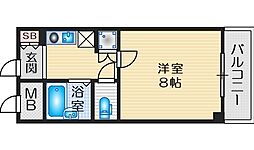 江坂ハイムタケダ8 1Kの間取図画像