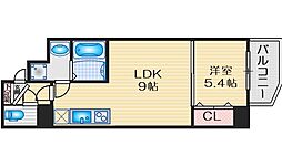 SERENiTE江坂四番館 1LDKの間取図画像