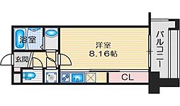 フォレステージュ江坂公園 ワンルームの間取図画像