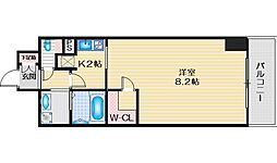 アンソレイユ 1Kの間取図画像