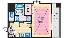 エムズパラッツォ 1Kの間取図画像