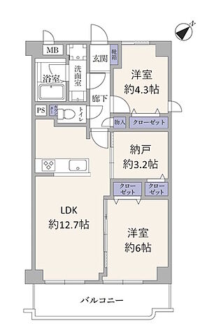 間取り 豊栄アンバサダー調布 5階/-