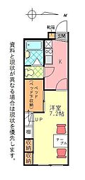 ハイツ大観山 1Kの間取図画像