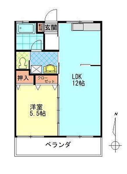 長野ビル 302｜大分県大分市中島中央1丁目(賃貸アパート1LDK・3階・40.40㎡)の写真 その3