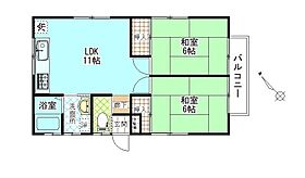 佐伯日本保安社宅 2階 ｜ 大分県佐伯市上灘1016-1（賃貸アパート2LDK・2階・66.59㎡） その2