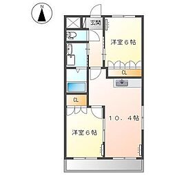 ウィルヴィラージュ 2LDKの間取図画像