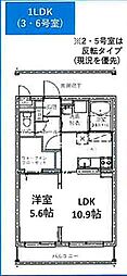 Salt明野西 1LDKの間取図画像