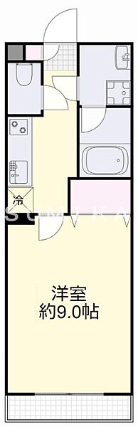 ゲパール高島駅前 ｜岡山県岡山市中区中井1丁目(賃貸マンション1K・1階・28.40㎡)の写真 その2