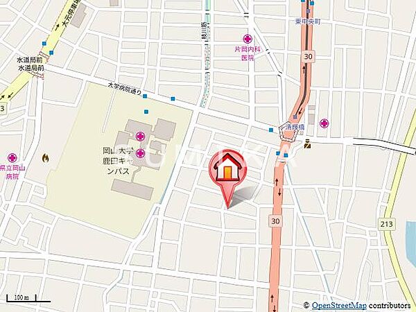 ラフィネ医大東 ｜岡山県岡山市北区清輝橋3丁目(賃貸マンション1K・3階・29.56㎡)の写真 その18