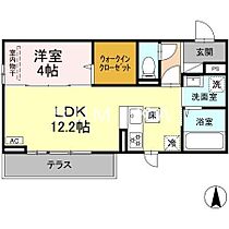 D-ROOM西長瀬  ｜ 岡山県岡山市北区西長瀬（賃貸アパート1LDK・1階・41.86㎡） その2