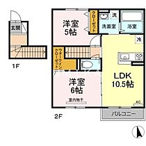 アネックスIII  ｜ 岡山県岡山市中区赤田（賃貸アパート2LDK・2階・55.32㎡） その2