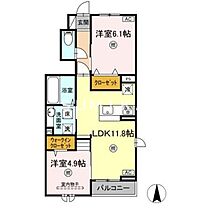 ソレイユ　B棟  ｜ 岡山県岡山市北区白石西新町（賃貸アパート2LDK・1階・53.20㎡） その2