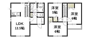 サンモリッツ　B  ｜ 岡山県岡山市北区万成東町（賃貸一戸建3LDK・2階・68.72㎡） その2