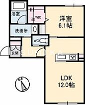 シャーメゾン福富西  ｜ 岡山県岡山市南区福富西2丁目（賃貸アパート1LDK・1階・44.72㎡） その2