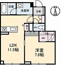 Ｌａ　Ｇｒａｎｄｉｒ  ｜ 岡山県岡山市中区原尾島4丁目（賃貸アパート1LDK・1階・46.23㎡） その2