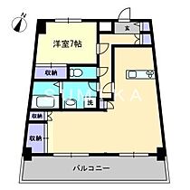 エクセルメゾン岡山  ｜ 岡山県岡山市北区富田（賃貸マンション1LDK・6階・70.31㎡） その2